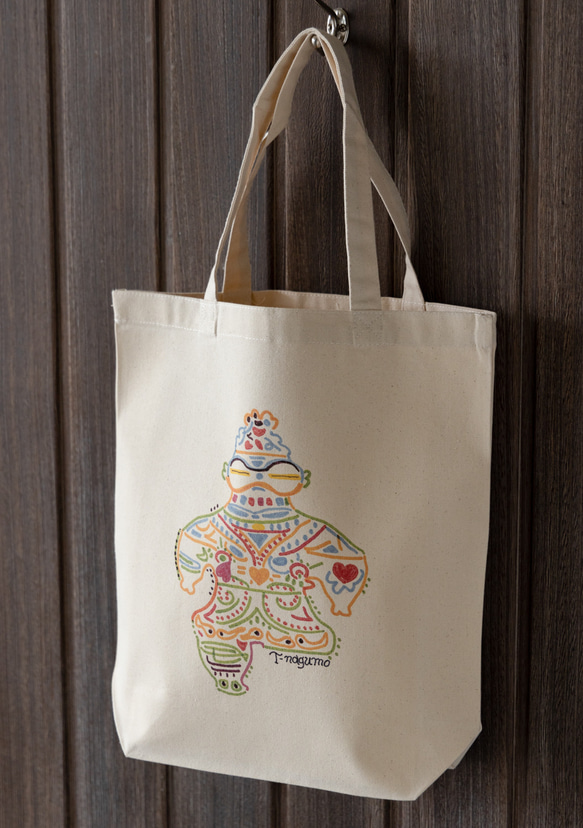 ［旅する縄文］トートバッグ  青森土偶01（ナチュラル） 2枚目の画像