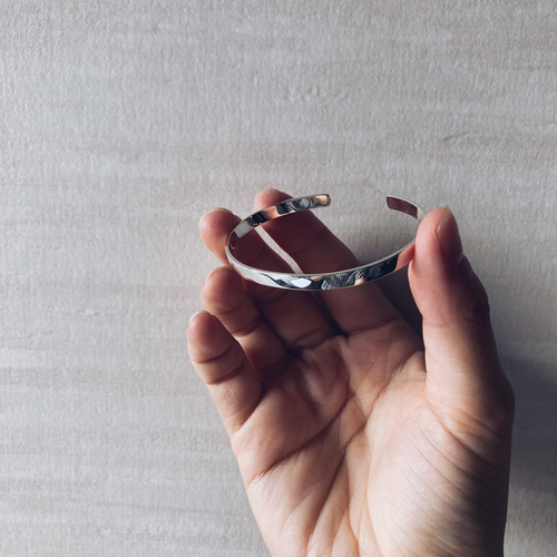 plane bangle【silver925】 シンプル 華奢 シルバー シルバー925