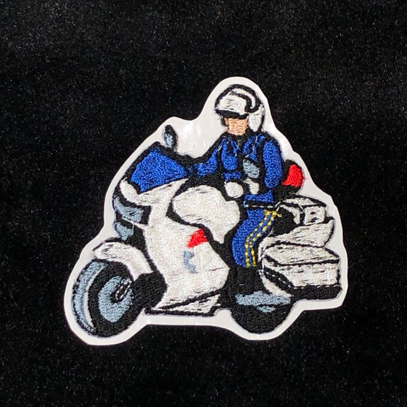 ☆刺繍シール/ステッカー☆白バイ 警察 その他インテリア雑貨 ☆刺繍シール/ステッカー☆白バイ 警察 その他インテリア雑貨