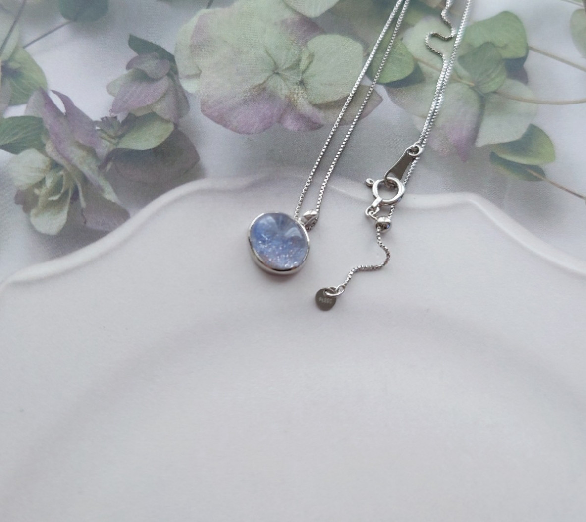 Pt900 デュモルチェライトインクォーツ チェーン付き    売り切り  1点もの  ペンダント プラチナ900