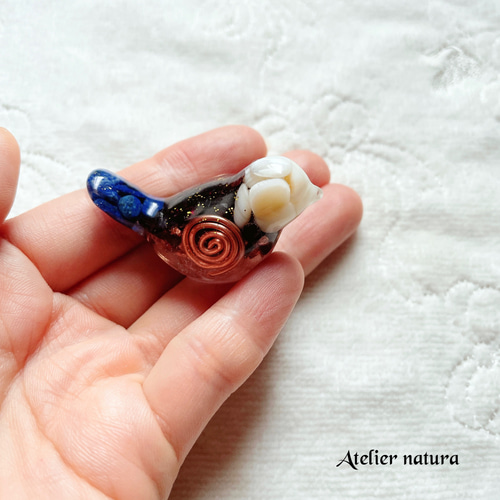 願いの実現⭐︎小鳥オルゴナイト】ガーネット＆ラピスラズリ  