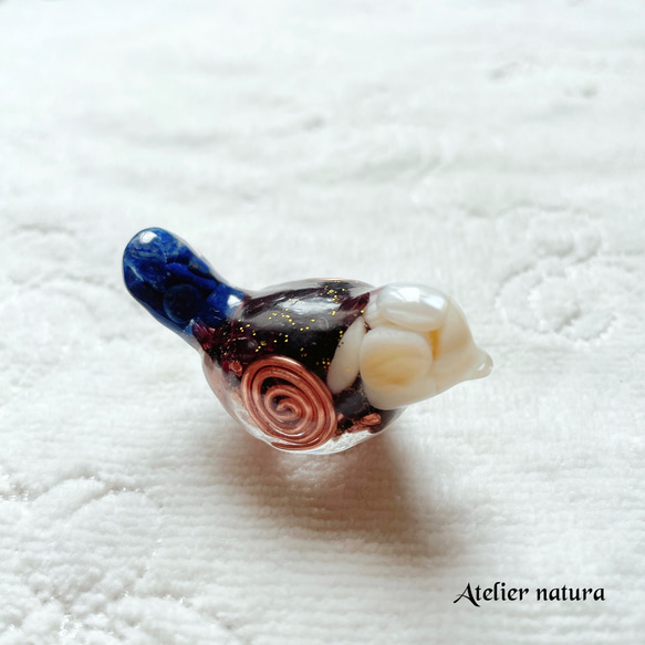 願いの実現⭐︎小鳥オルゴナイト】ガーネット＆ラピスラズリ  