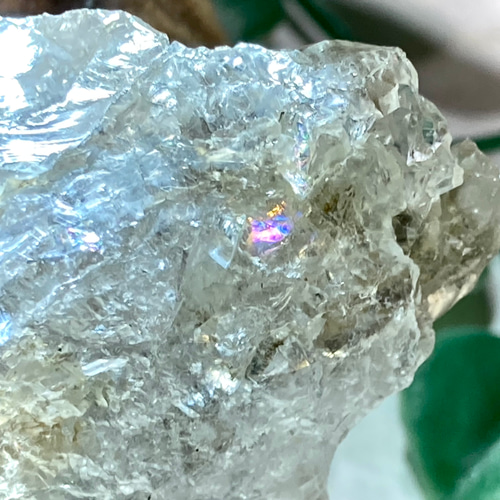 天使のギフト❦͙ レインボー エレスチャル 骸骨水晶原石ラフストーン