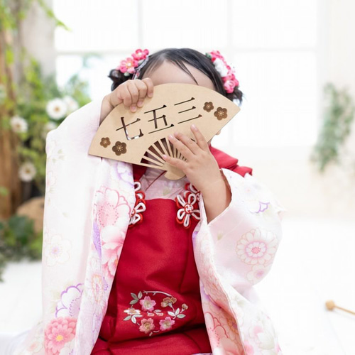 再販‼︎【木製 七五三 扇子プレート】七五三撮影 七五三参り 千歳飴