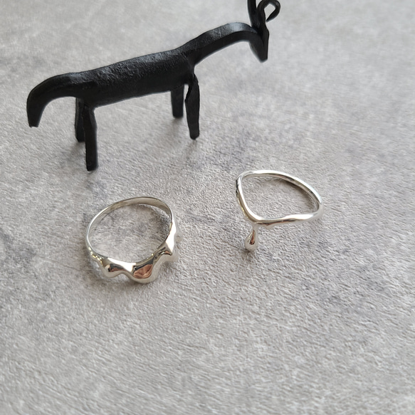 【Outfit SET】Melt RING × "about to fall" Drop RING ≪送料無料≫ 7枚目の画像