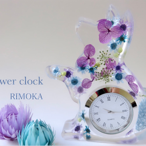 ブルーの幸せを呼ぶ華やか花時計❤︎