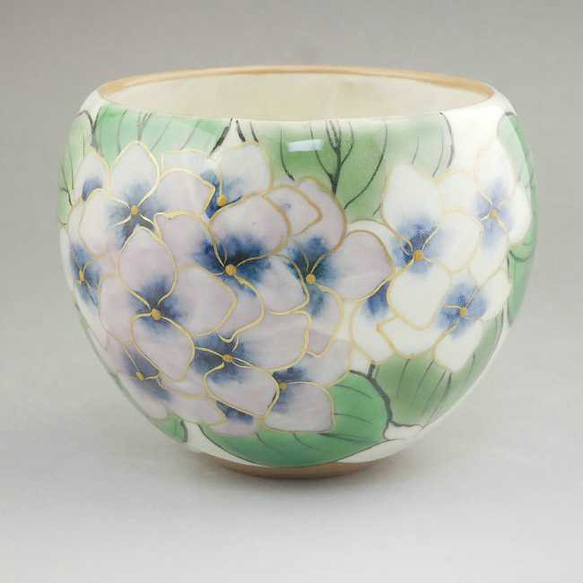 ◆產品編號6096 繡球茶杯陶瓷豆沙花拼盤 第1張的照片