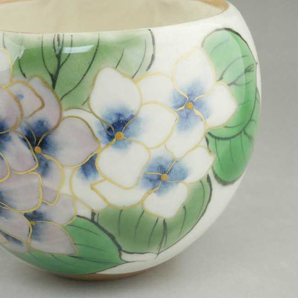 ◆產品編號6096 繡球茶杯陶瓷豆沙花拼盤 第3張的照片