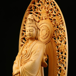 極上品  数珠観音 仏教工芸品  木彫仏像 風水  供養品 8枚目の画像