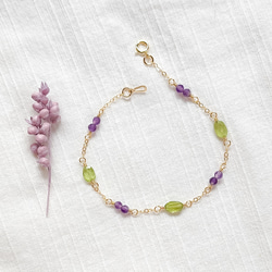 レン◆天然石マルチカラーブレスレット✧14kgf 14kgf】天然石＊マルチカラーサファイアブレスレット_a