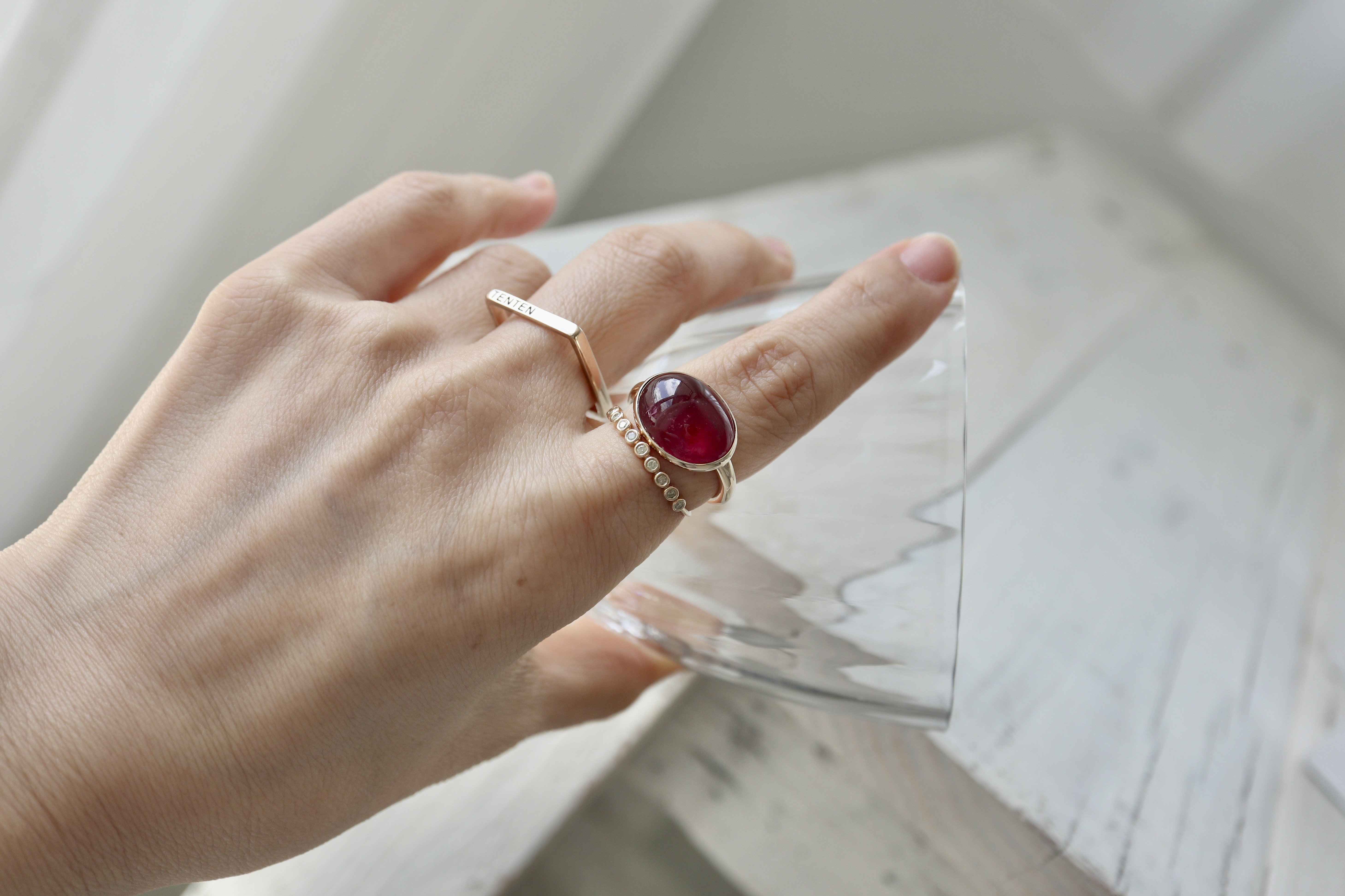 K10[berry風味のrubellite tourmaline]ring
