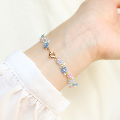 CALEE(キャリー) BEADS BRACELETビーズ ブレスレット ブラック