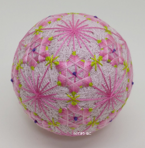 Temari“Nukiume”Sakuraji Pink 9cm Temari Temari Temari 第3張的照片