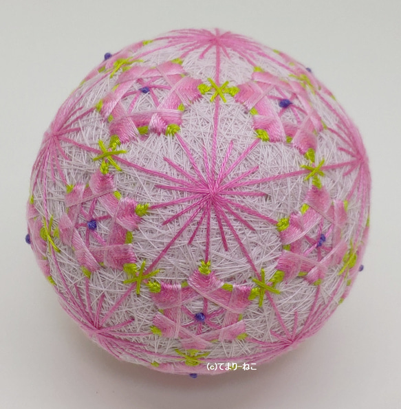 Temari“Nukiume”Sakuraji Pink 9cm Temari Temari Temari 第2張的照片