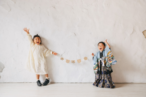 【木製　七五三　ガーランド　】七五三撮影　七五三参り　千歳飴　おうちスタジオ　撮影小物　753 初節句　レターバナー 3枚目の画像