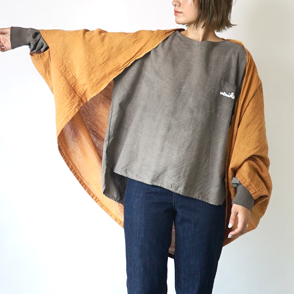 Momonga Bolero/橘色/Mikawa Textile 第5張的照片