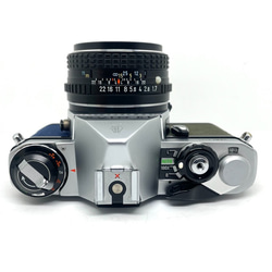 22-094　リメイクカメラ　PENTAX ME（モスグリーン・ネイビーブルー) フィルムカメラ 7枚目の画像