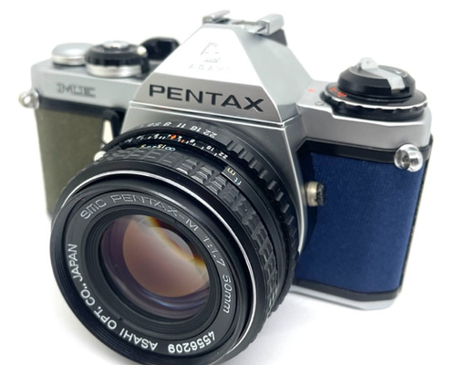 22-094 リメイクカメラ PENTAX ME（モスグリーン・ネイビーブルー