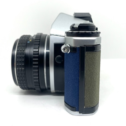 22-094　リメイクカメラ　PENTAX ME（モスグリーン・ネイビーブルー) フィルムカメラ 5枚目の画像