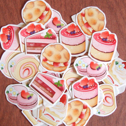 いちごスイーツ♡確認用440円♡手描き フレークシール いちごスイーツ☆フレークシール シール・ステッカー clover 通販