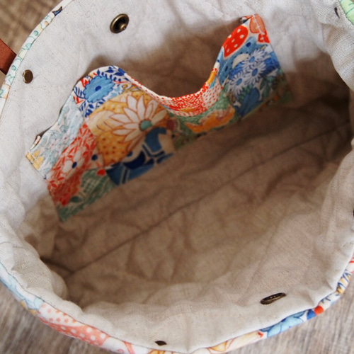 Creema限定 フィードサックパッチワーク柄 ミニトートバッグ バッグ