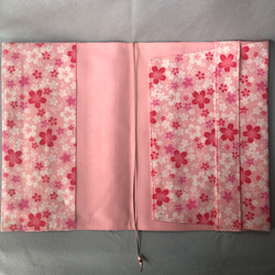 ブックカバー A4ノートサイズ ピンク（桜づくし） No.995 2枚目の画像