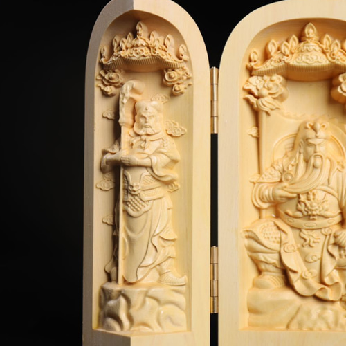 木彫仏像 稀少珍品 3つの箱 崖柏木彫 仏像 その他置物 木 錦 苑 通販