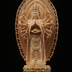 最高級 木彫仏像 自在観音菩薩座像 彫刻 極彩色絵系 クスノキ