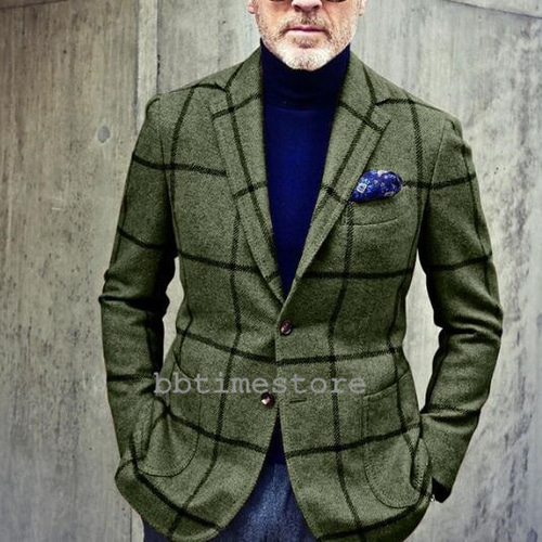 チェック柄テーラードジャケット メンズ ブレザージャケット