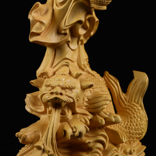 観音様 観音菩薩 供養品 禅意 木彫仏像 招財 その他人形 木 錦 苑 通販