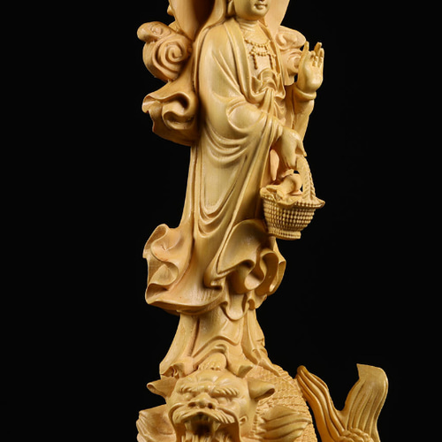 観音様 観音菩薩 供養品 禅意 木彫仏像 招財 その他人形 木 錦 苑 通販