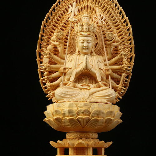 供養品 祈る 薬師如来座像 仏像坐像 木彫仏像 仏教美術品 その他人形