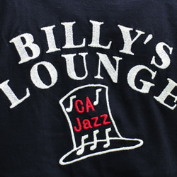 半袖ポケット付きＴシャツ　刺繍　綿　コットン　Billy's Lounge　W-22029　ブラック 5枚目の画像