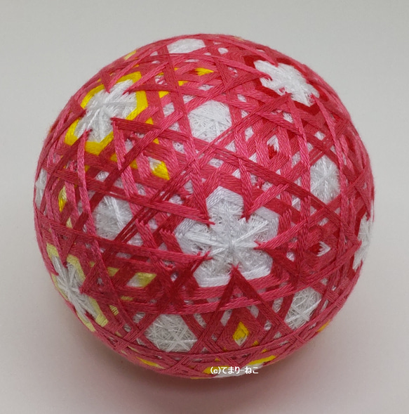 手鞠“Hoshikagari no Ume”白色Momochiyo 9cm Temari Temari Temari 第2張的照片