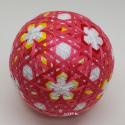 手鞠“Hoshikagari no Ume”白色Momochiyo 9cm Temari Temari Temari 第3張的照片