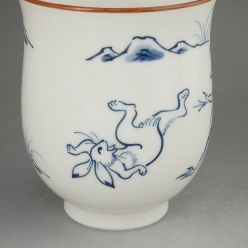 ◇商品番号 12656 鳥獣戯画湯呑み 陶あん 大単品 湯呑み 松韻堂 通販