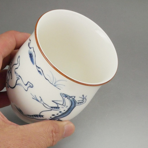 ◇商品番号 12656 鳥獣戯画湯呑み 陶あん 大単品 湯呑み 松韻堂 通販