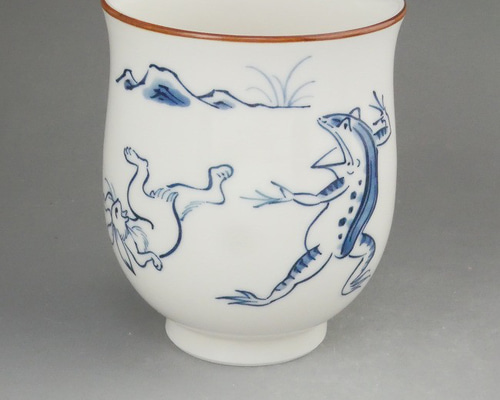 ◇商品番号 12656 鳥獣戯画湯呑み 陶あん 大単品 湯呑み 松韻堂 通販