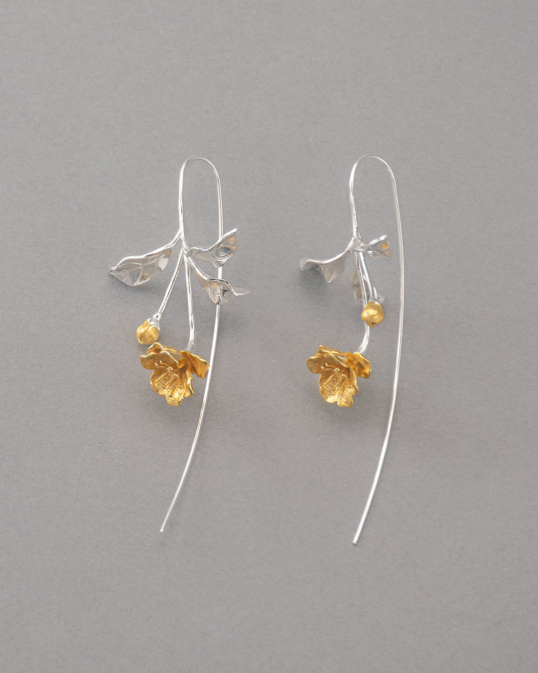 【テレビCM紹介作品】〔K18YGP〕梨花 フックピアス Ⅰ.