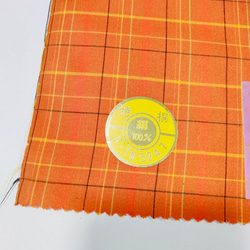 【高級正絹ネクタイ】オレンジ系 格子(タータンチェック柄)（送料無料・ラッピング無料） 8枚目の画像