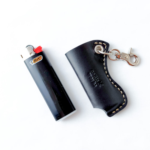 Yohji Yamamoto レザー bicライターケース BICレギュラーライターのレザーケース | ハンドメイド革小物の