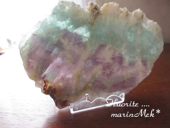 【marinMek*】フローライト原石（プレート）250ｇ 8枚目の画像