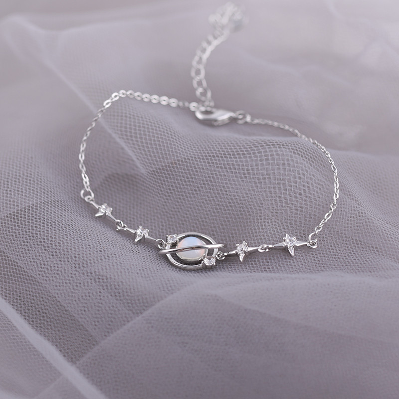 S925純銀、魚の尾、夏月光の石、クールスタイル、2022新、ブレスレット