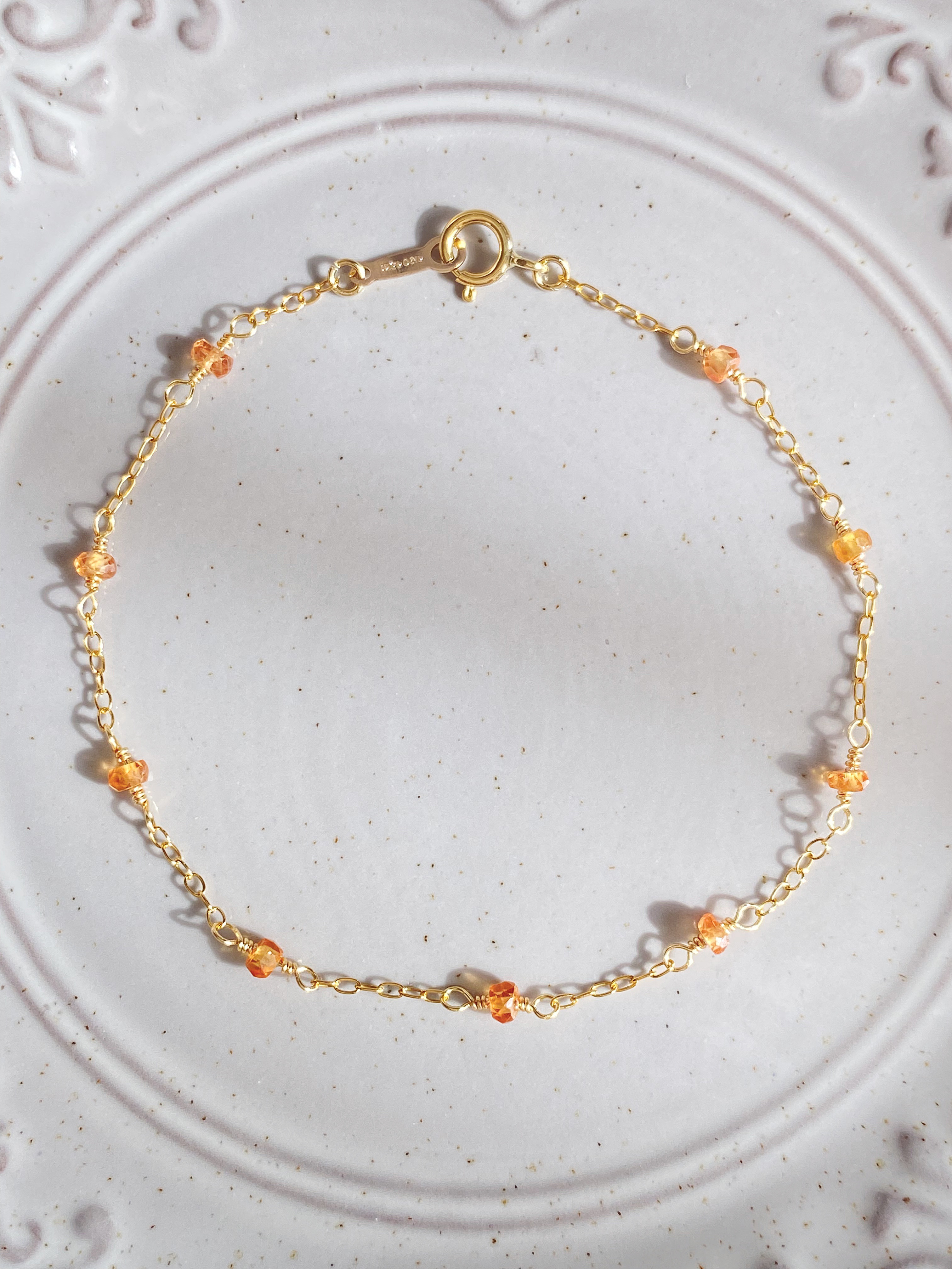 オレンジサファイア ブレスレット オレンジサファイア ブレスレット