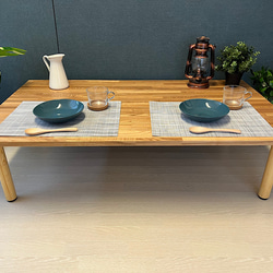 送料無料】 ローテーブル 半月形 かまぼこ 120×90cm パイン ナチュラル