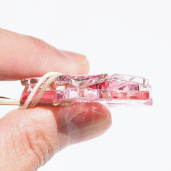 [特別]水晶玻璃「水晶[Saki]」項鍊[可以選擇顏色和繩子長度][客製]≪免運費≫ 第4張的照片