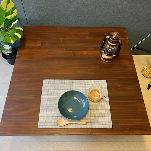 送料無料】 ローテーブル 正方形 90cm パイン ブラウン ねじ込み木製