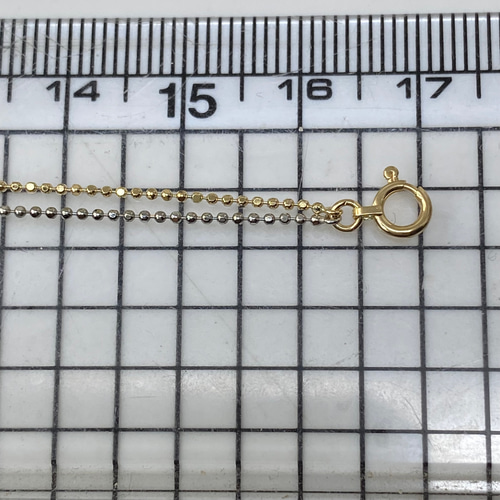 k18YG pt850 カットボール 0.8ミリ 2連 ブレスレット ブレスレット