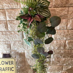 光触媒　人工観葉植物　ウォールグリーン　フェイク　フラワー　麻ペペロミア 4枚目の画像