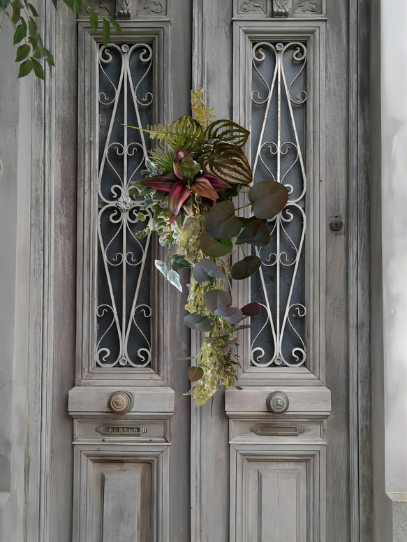 光触媒　人工観葉植物　ウォールグリーン　フェイク　フラワー　麻ペペロミア 2枚目の画像